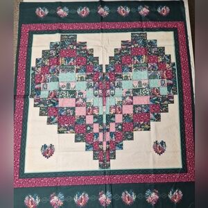 Springs Industries Heart Quilt Panel